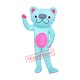 Cute Blue Cat Mascot Costume
