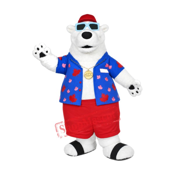 Cool Polar Bear Mascot Costume Cool Polar Bear Mascot Costume