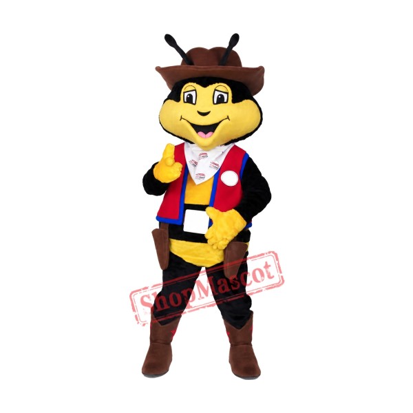Cowboy Bee Mascot Costume