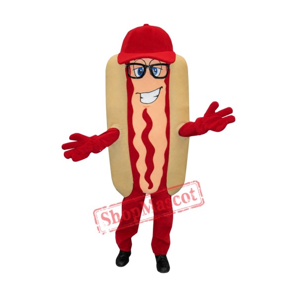 Happy Hotdog Mascot Costume