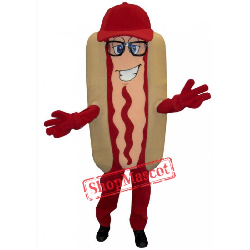 Happy Hotdog Mascot Costume