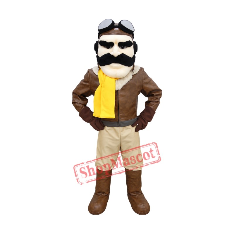 High Quality Aviator Mascot Costume High Quality Aviator Mascot Costume