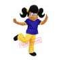 Smiling Girl Mascot Costume