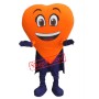 Orange Heart Mascot Costume