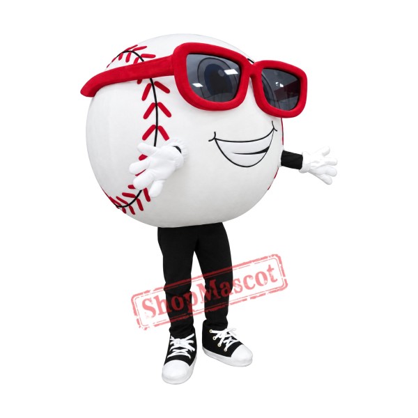 Happy Baseball Mascot Costume Happy Baseball Mascot Costume