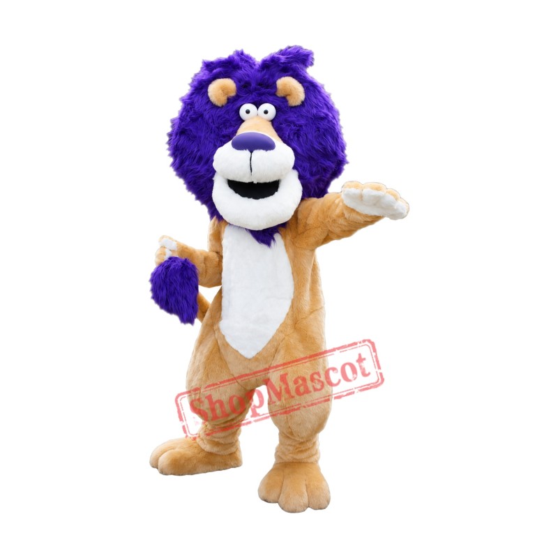 Blue Hair Lion Mascot Costume Blue Hair Lion Mascot Costume