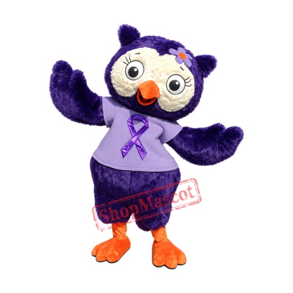 Beautiful Purple Owl Mascot Costume
