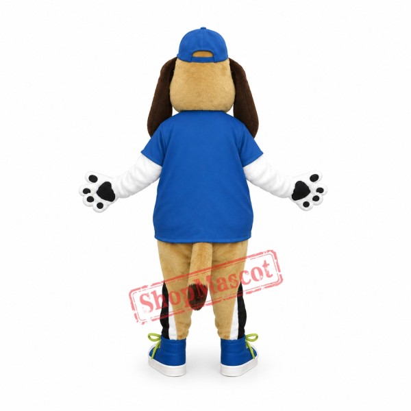 College Beagle Dog Mascot Costume