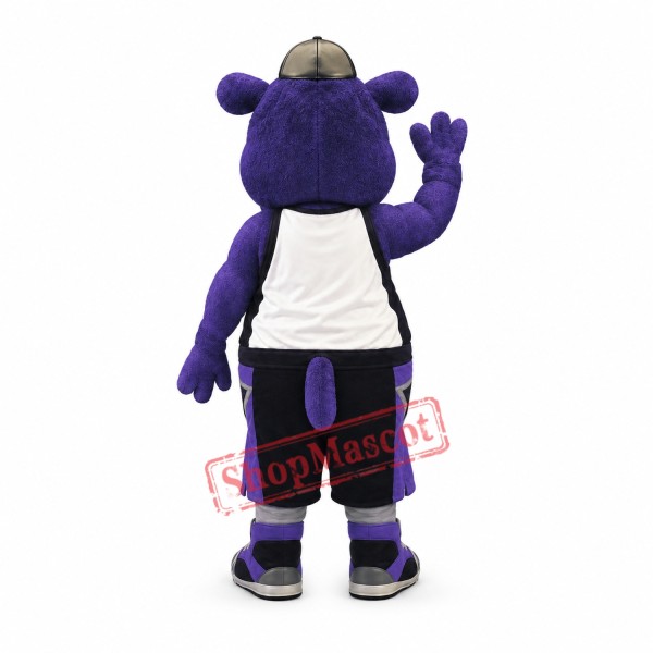 College Purple Hippo Mascot Costume College Purple Hippo Mascot Costume