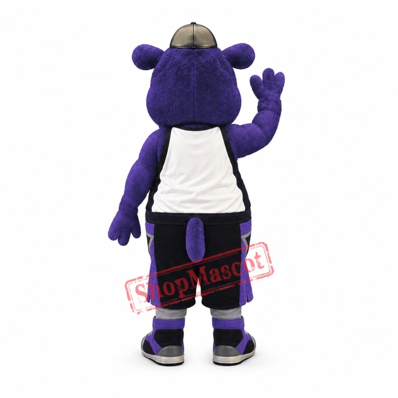 College Purple Hippo Mascot Costume College Purple Hippo Mascot Costume