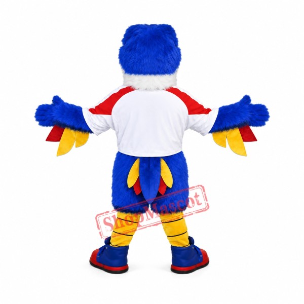 Blue Thunderbird Mascot Costume Blue Thunderbird Mascot Costume