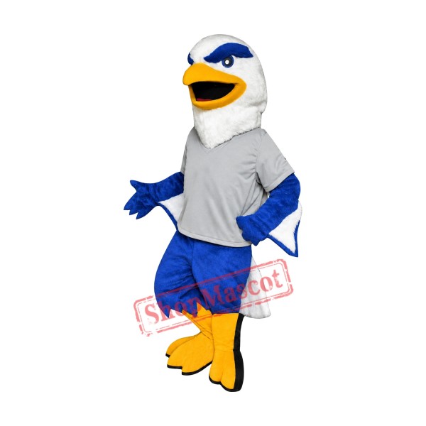 Blue & White Eagle Mascot Costume
