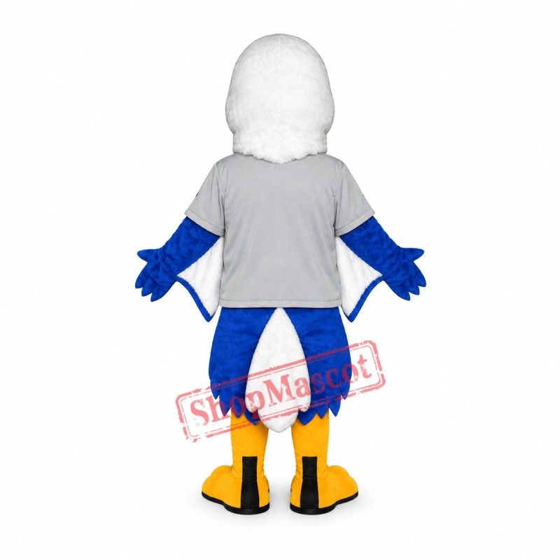 Blue & White Eagle Mascot Costume