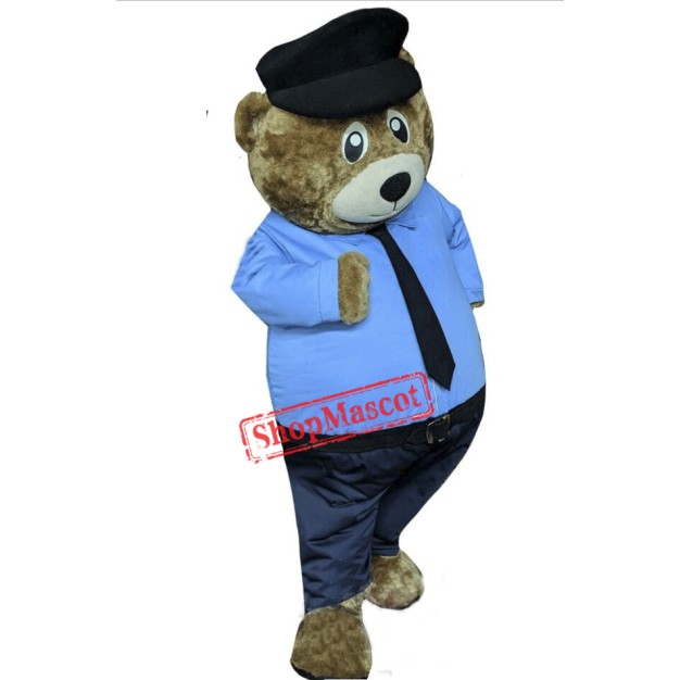 Police Bear Mascot Costume Free Shipping