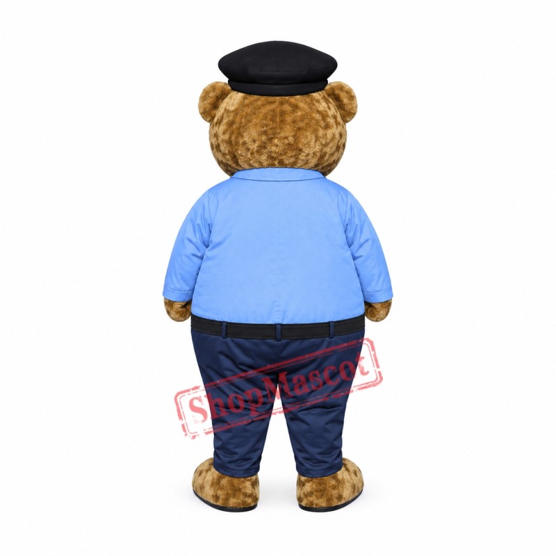 Police Bear Mascot Costume Free Shipping