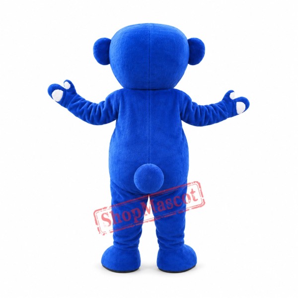 Happy Blue Bear Mascot Costume
