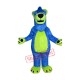 Blue & Green Bear Mascot Costume