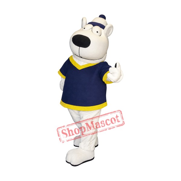 Big Eye White Bear Mascot Costume