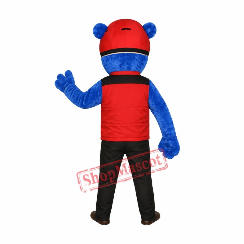 Friendly Blue Lightweight Bear Mascot Costume