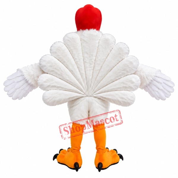 White Turkey Mascot Costume White Turkey Mascot Costume