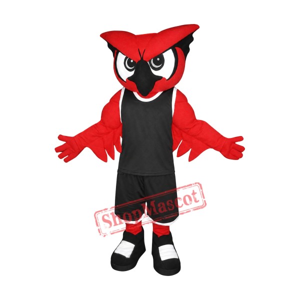 Fierce Red Owl Mascot Costume