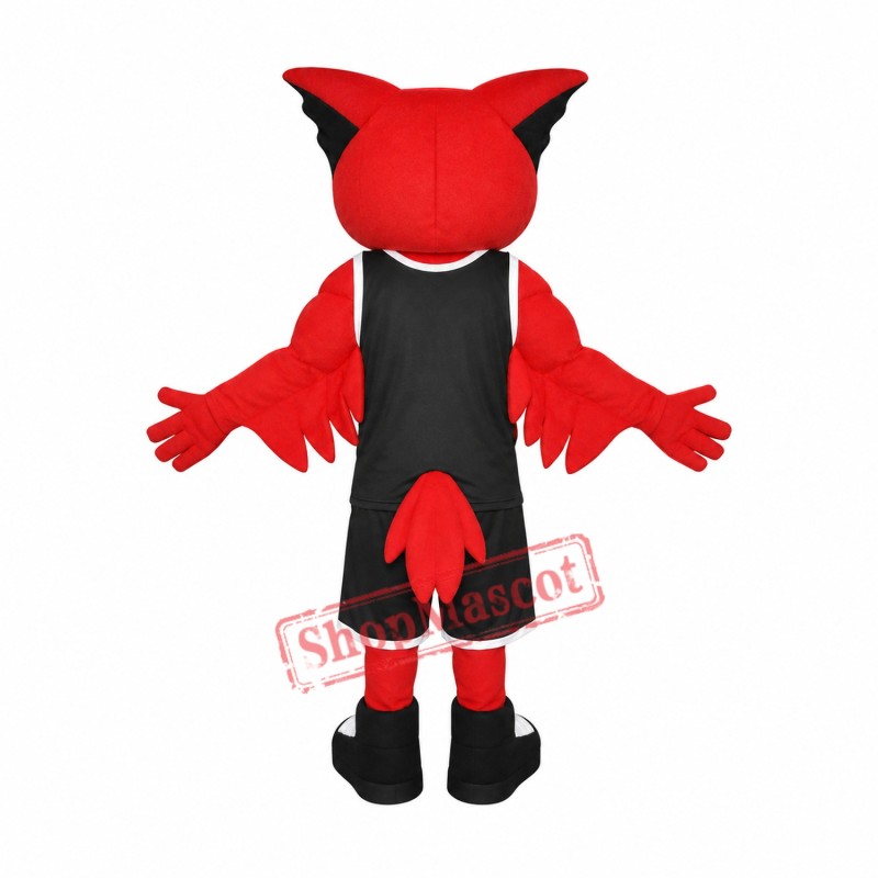 Fierce Red Owl Mascot Costume Fierce Red Owl Mascot Costume