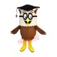 Erudite Owl Mascot Costume Erudite Owl Mascot Costume