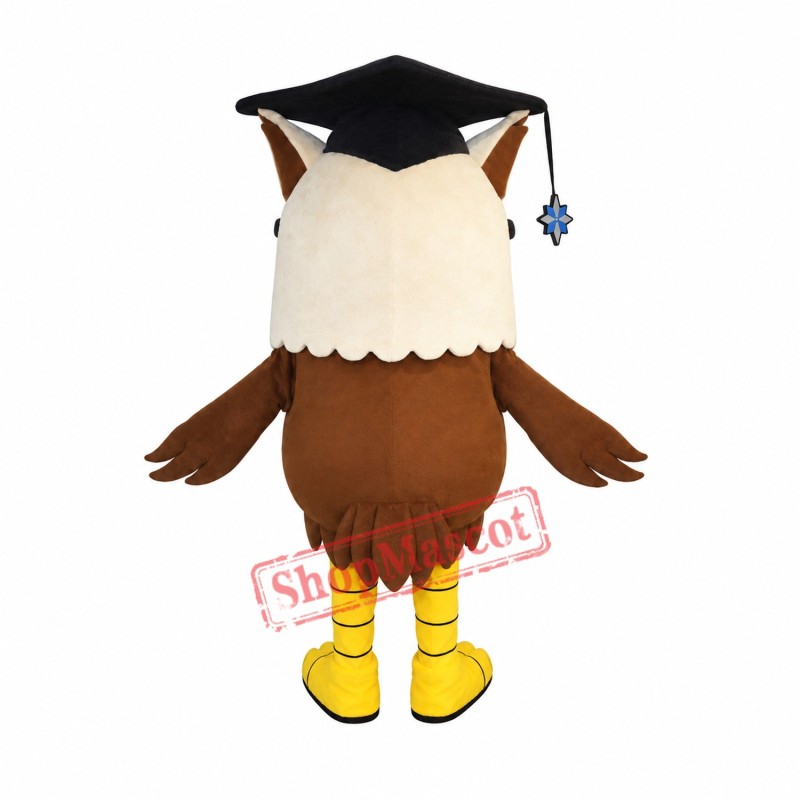 Erudite Owl Mascot Costume Erudite Owl Mascot Costume