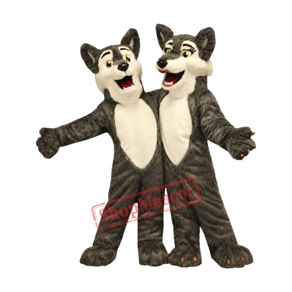 Boy & Girl Wolf Mascot Costume
