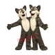 Boy & Girl Wolf Mascot Costume Boy & Girl Wolf Mascot Costume