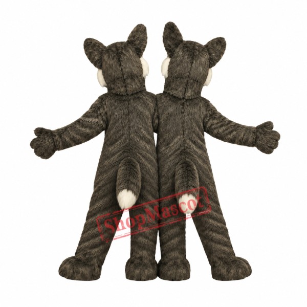 Boy & Girl Wolf Mascot Costume Boy & Girl Wolf Mascot Costume