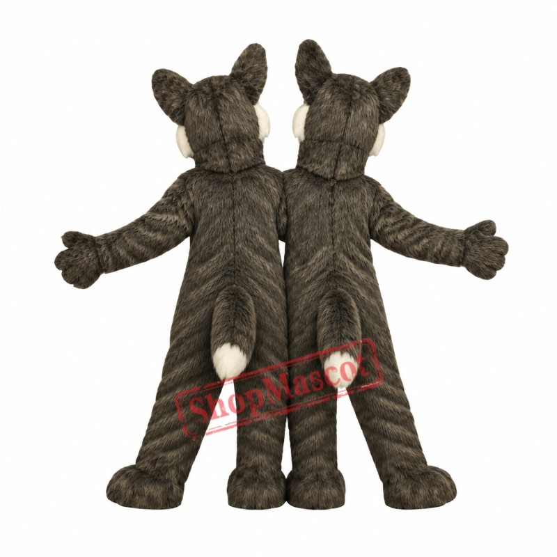 Boy & Girl Wolf Mascot Costume Boy & Girl Wolf Mascot Costume