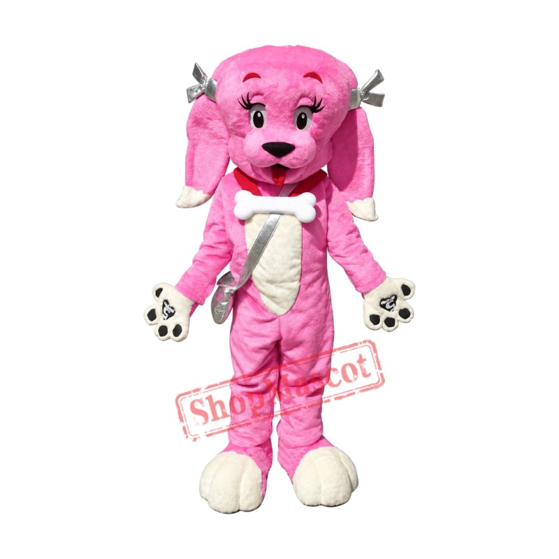 Cute Pink Dog Mascot Costume