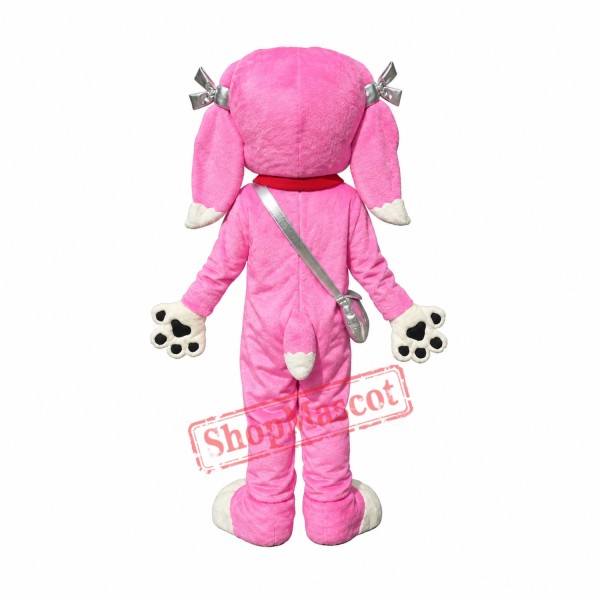 Cute Pink Dog Mascot Costume