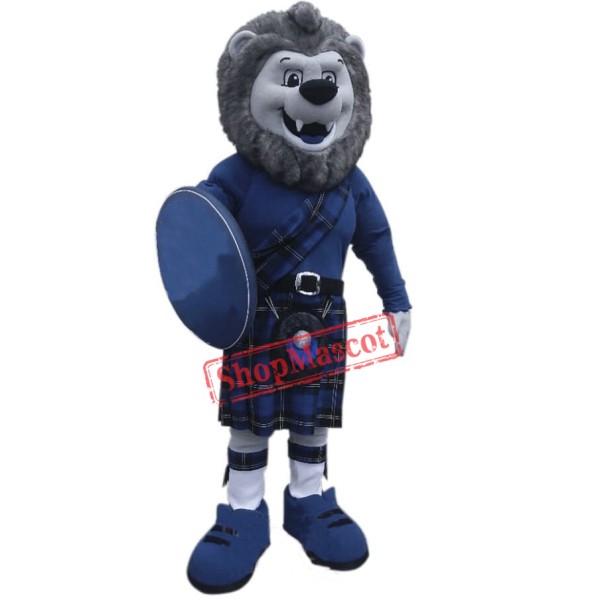 Blue Lightweight Lion Mascot Costume