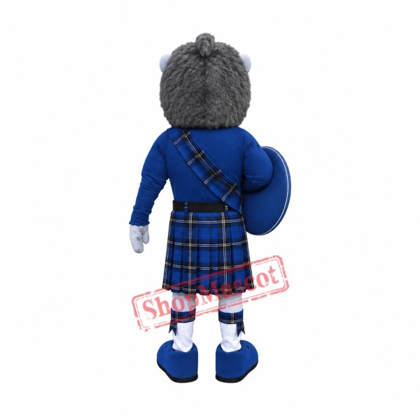 Blue Lightweight Lion Mascot Costume