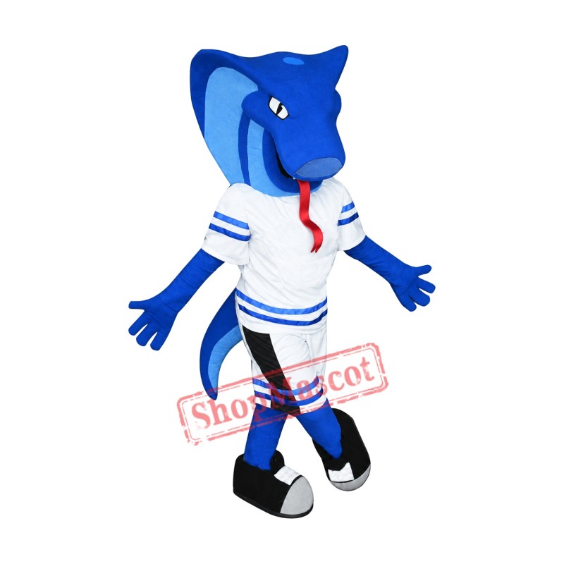 Blue Viper Mascot Costume Blue Viper Mascot Costume