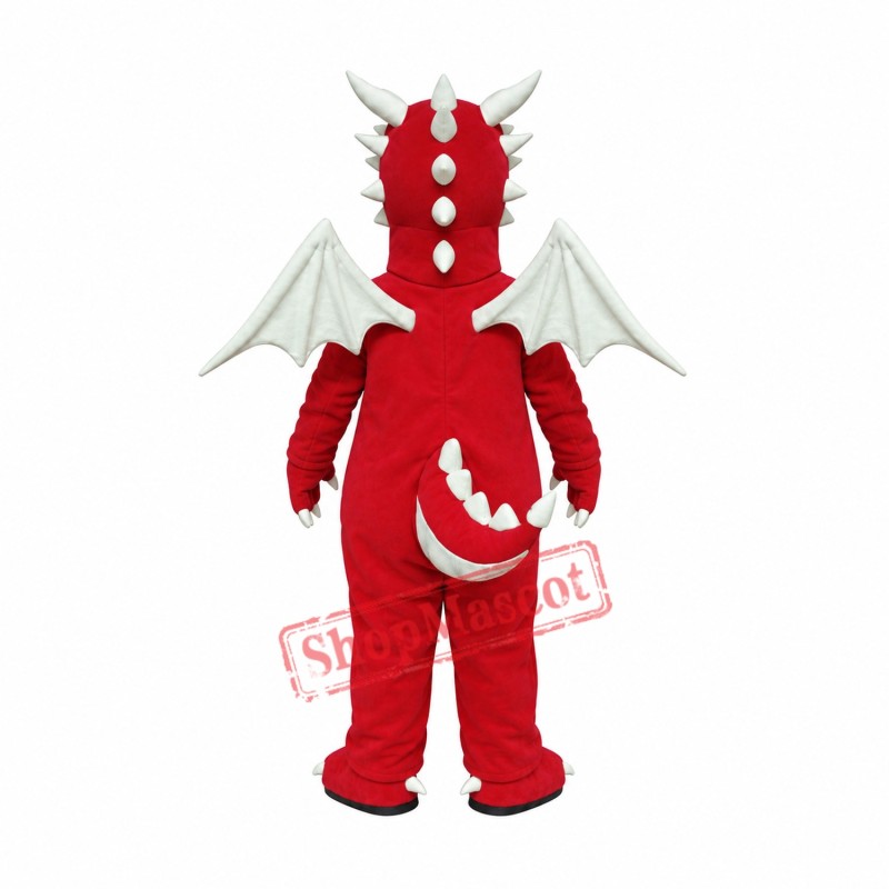 Fierce Red Dragon Mascot Costume Fierce Red Dragon Mascot Costume