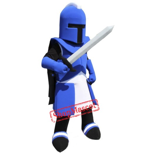 Blue Titan Knight Mascot Costume