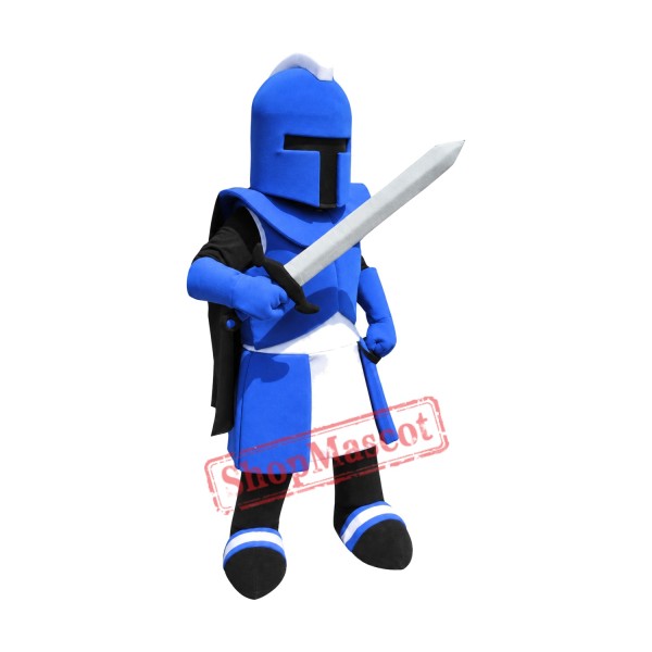 Blue Titan Knight Mascot Costume