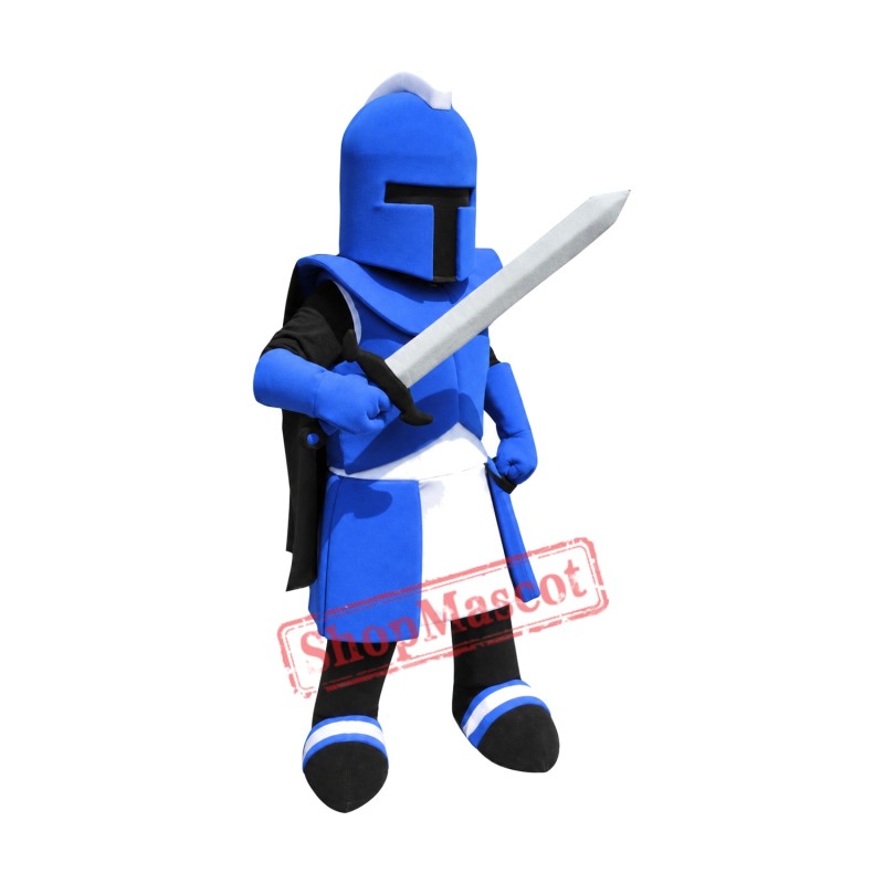Blue Titan Knight Mascot Costume Blue Titan Knight Mascot Costume