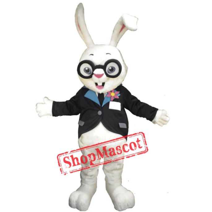 Cute White Lightweight Rabbit Mascot Costume