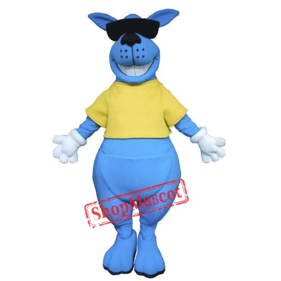 Blue Kangaroo Mascot Costume