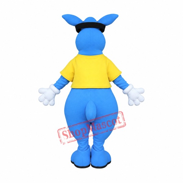 Blue Kangaroo Mascot Costume Blue Kangaroo Mascot Costume