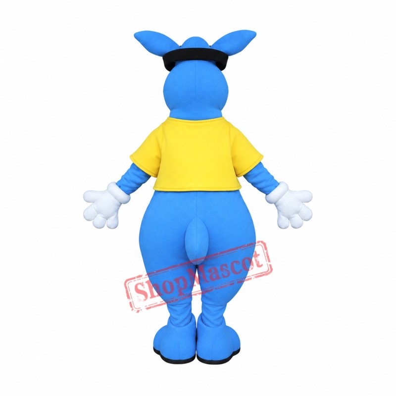 Blue Kangaroo Mascot Costume