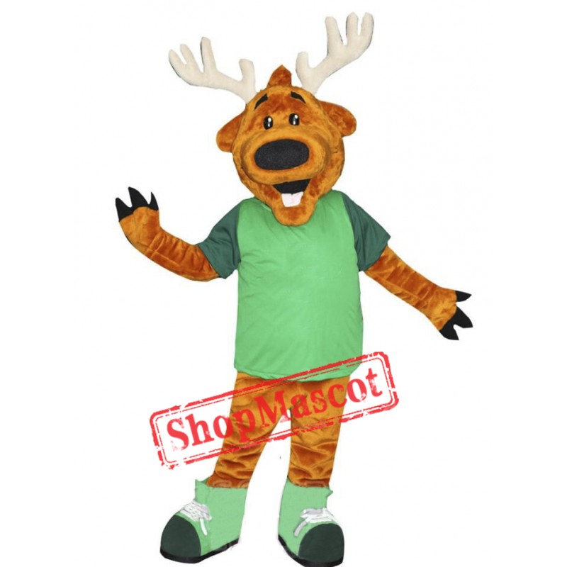 Happy Lightweight Deer Mascot Costume