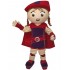 Red Super Girl Mascot Costume