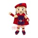 Red Super Girl Mascot Costume Red Super Girl Mascot Costume