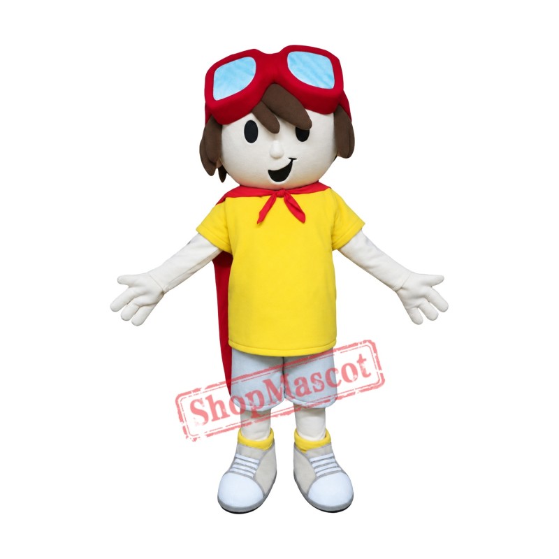 Cute Super Boy Mascot Costume Cute Super Boy Mascot Costume