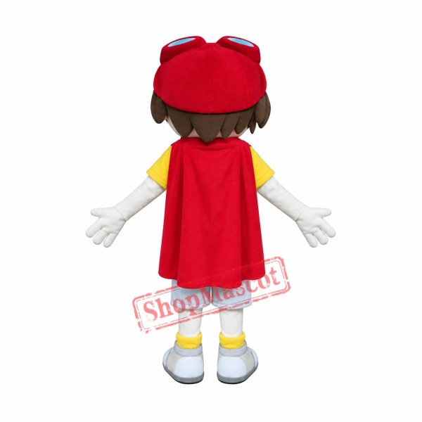 Cute Super Boy Mascot Costume